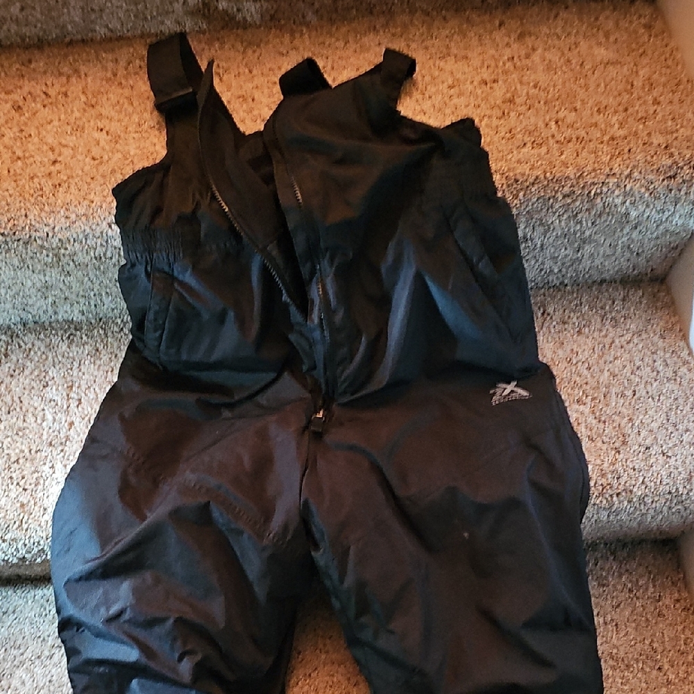 Boy's Black Snow Bib Overalls